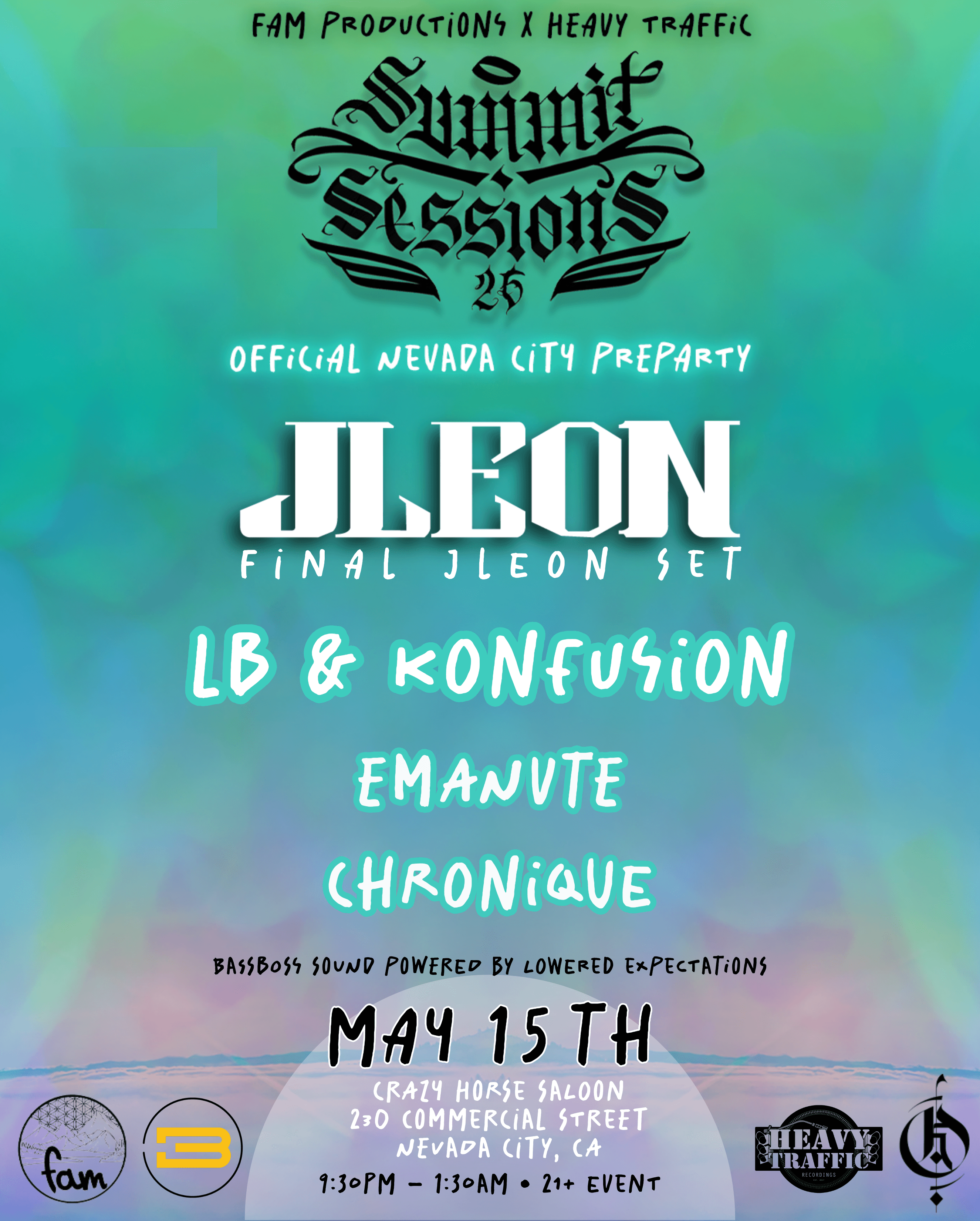 Nevada City Pre-Party flyer